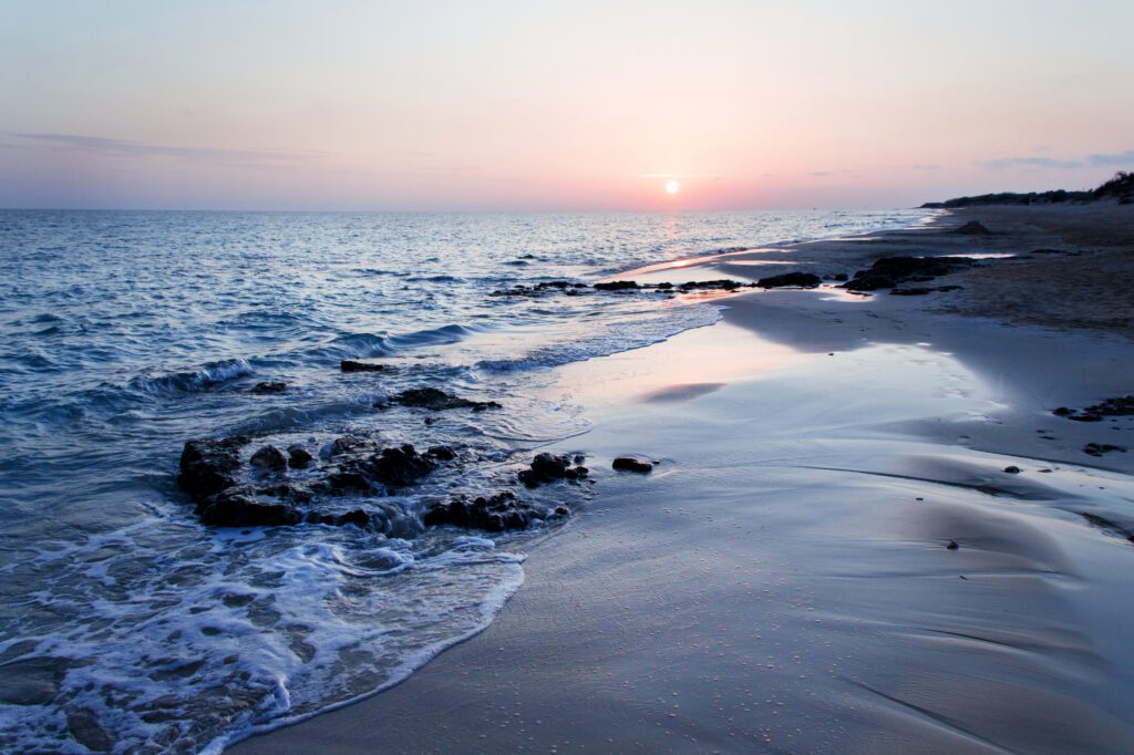 Sunset On Pescoluse Beach In Italy original 777157