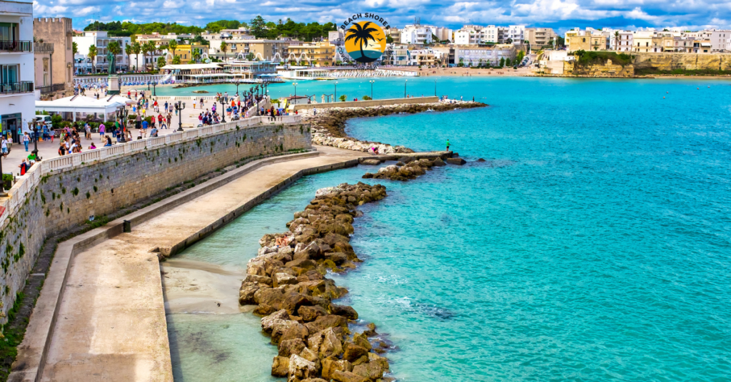 Stunning view of Otranto Beaches with crystal-clear waters.