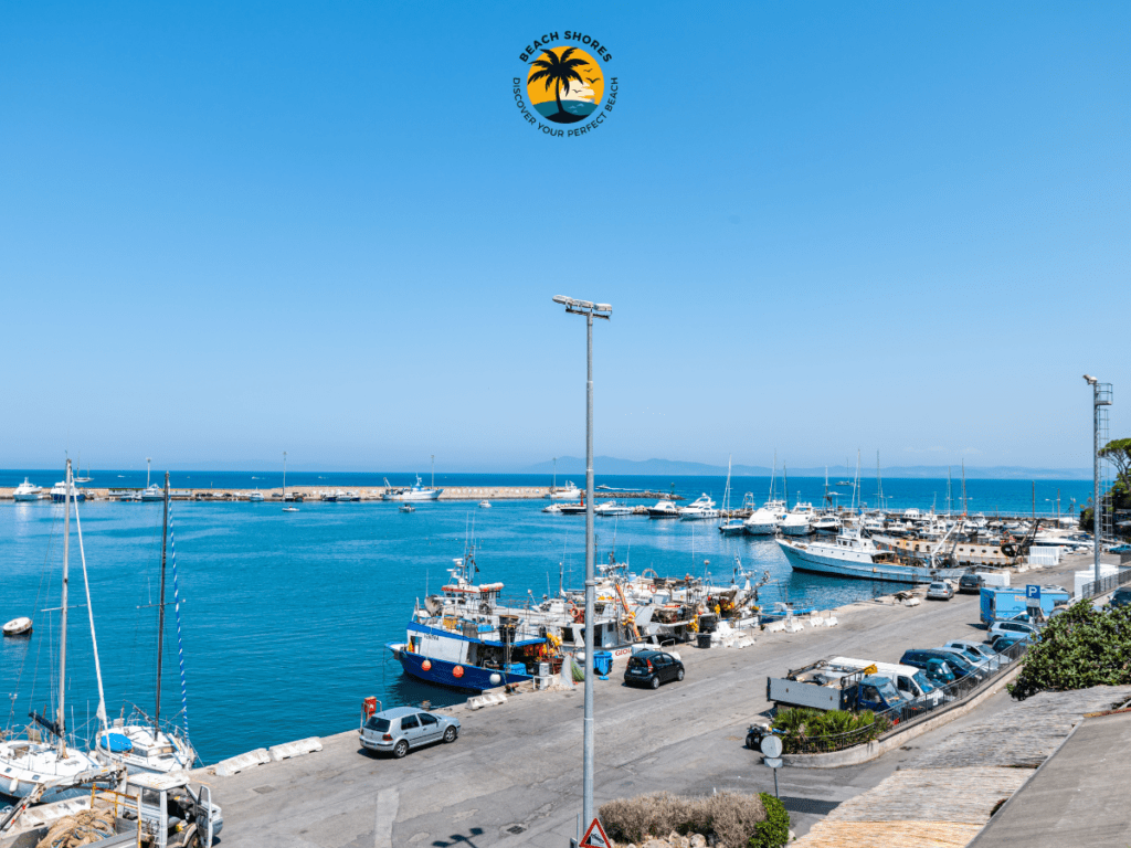 Lido Santo Stefano, picturesque Monopoli Italy Beach near the ancient Castello di Santo Stefano.