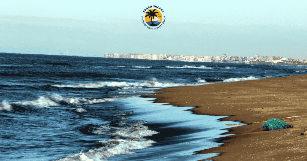 waves crashing on a beach