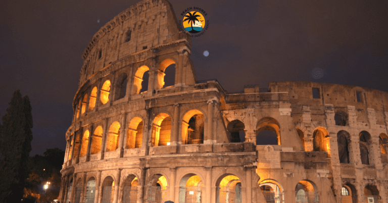 Stunning view of Rome beaches along the Tyrrhenian Sea, offering sandy shores and crystal-clear waters.